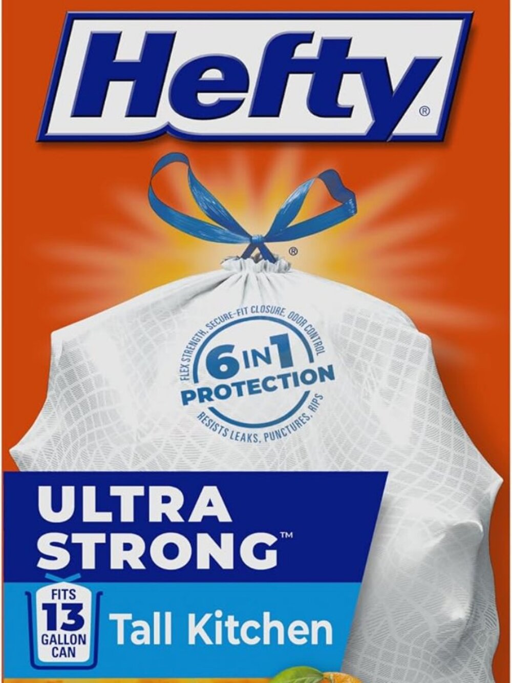 Hefty Ultra Strong Tall Kitchen Trash Bags - Citrus Twist, 13 Gallon, 40 Count